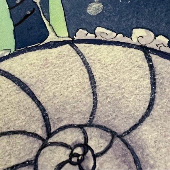 Artisan Signed Framed Bubble Bath Girl in Shell Artwork - Picture 12 of 14